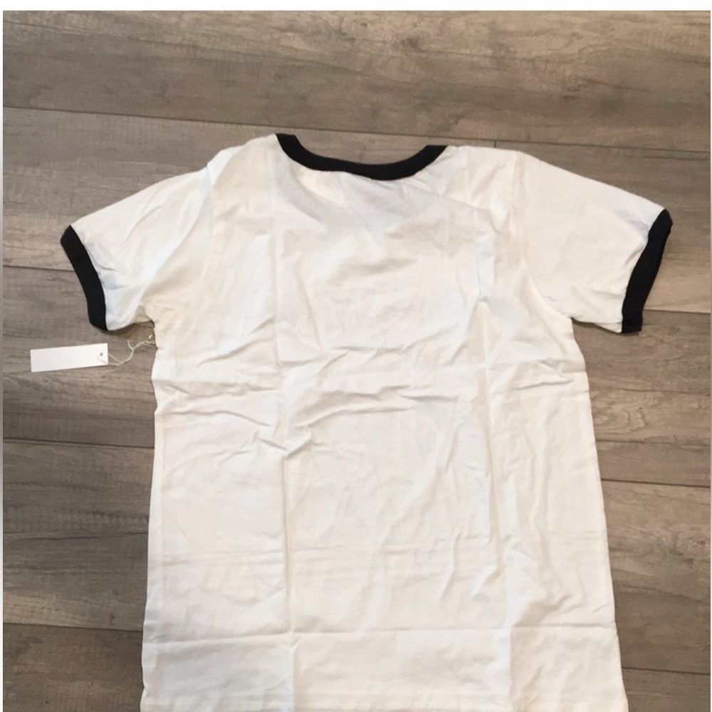 NEW ⭐️RARE⭐️ Anthropologie Letluv Rolling Stones Ringer Tee Small - Picture 4 of 10